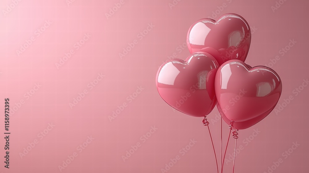 Create enchanting valentine illustrations in blush pink tones perfect for romantic copy space design Create enchanting valentine illustrations in blush pink tones perfect for romantic copy space design