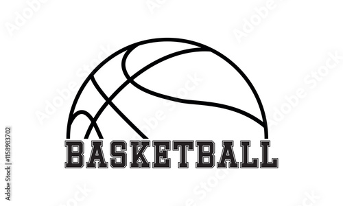 Half Basketball Vector and Clip Art