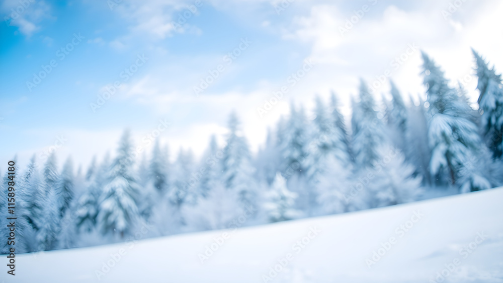 winter landscape with snow, Wintery Forest Scene winter landscape with snow, Wintery Forest Scene