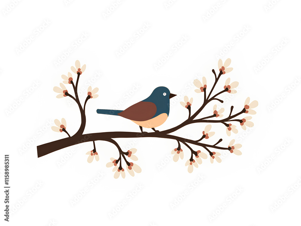 Fototapeta premium birds on a branch