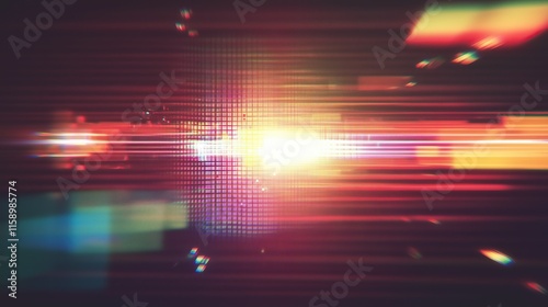 retro vintage camera lens flare on black background, for overlay and screen layer modes	