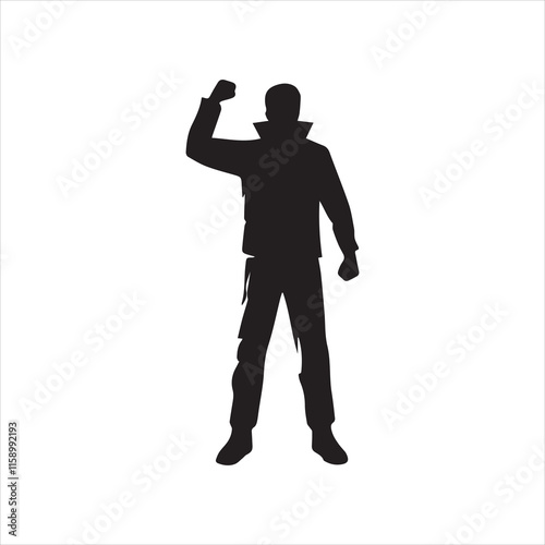 silhouette of a person with a gun