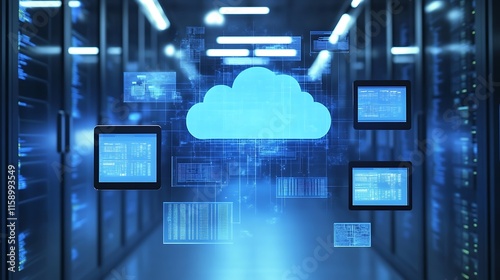Engineers accessing cloud-based manufacturing data on multiple devices 