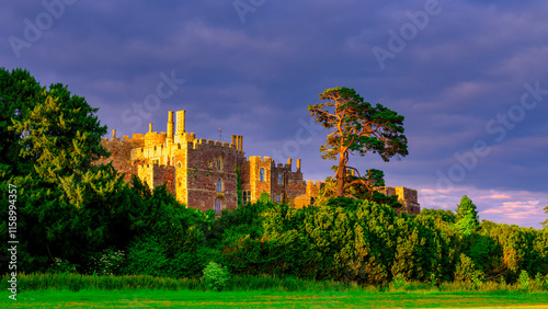 Sunset light on Berkeley Castle photo