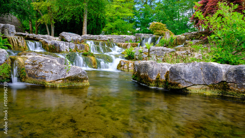 View of the gardens at the Irish National Stud, Kildare in Ireland