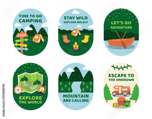 Adventure With Text Illustration Pack