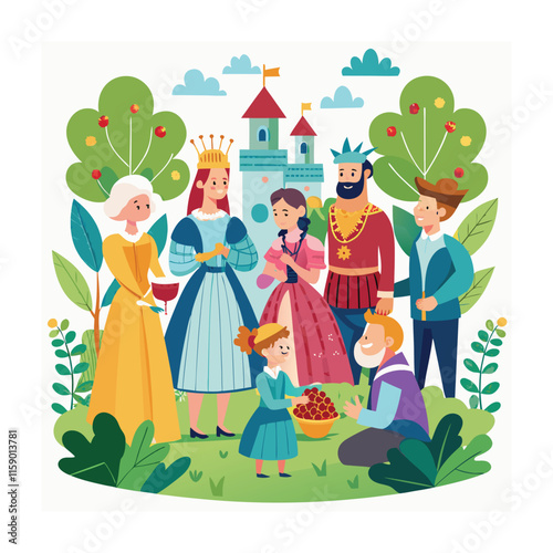 Mughal Garden vector illustration