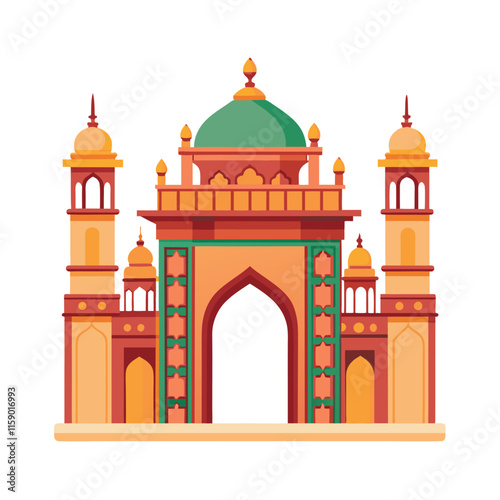 Mughal Garden vector illustration