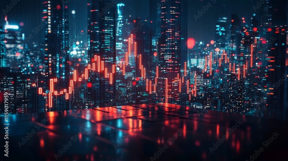 A vibrant, abstract depiction of the financial universe and investments, enhanced with a bokeh effect, using an online finance and business scene as the background A vibrant, abstract depiction of the financial universe and investments, enhanced with a bokeh effect, using an online finance and business scene as the background