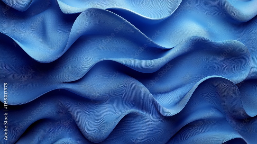 Fototapeta premium An abstract blue background featuring fluid shape elements
