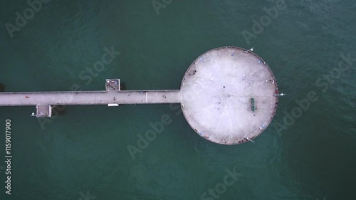 Venice beach in California pier seen from above