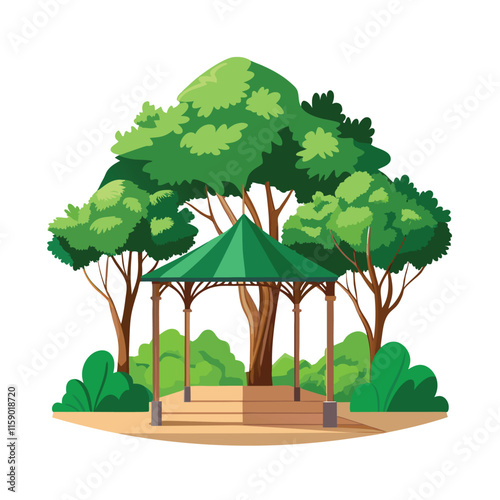 Mughal Garden vector illustration