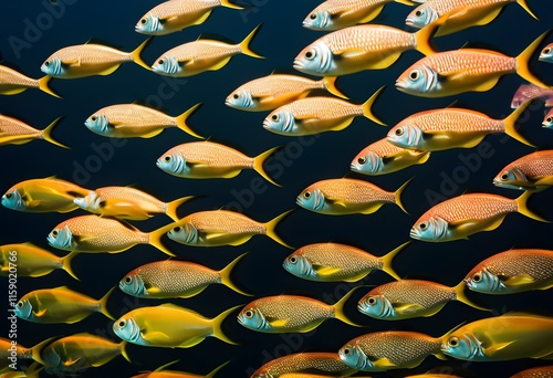 Intricate Patterns of a Shoal of Fish photo