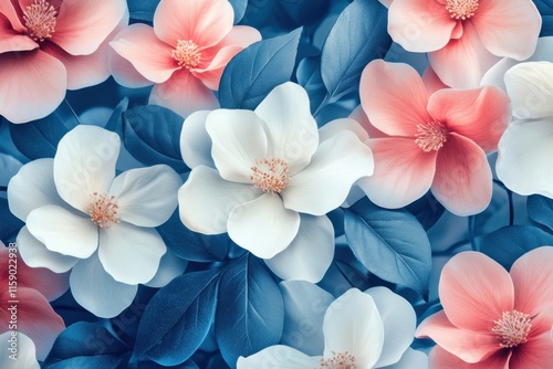 Wallpaper Mural pink and white flower Torontodigital.ca