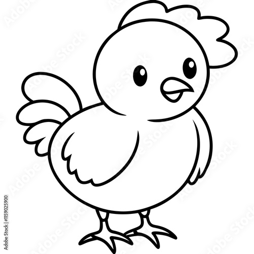 Chick Vector Line Art, Baby Chick Vector, Easter Chick Vector Line Art