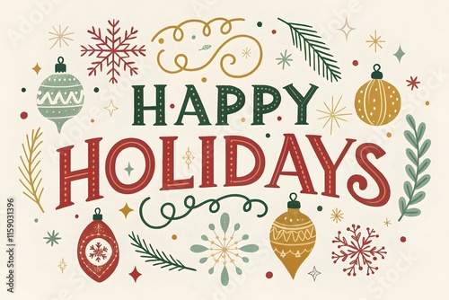 Creative and Festive Happy Holidays Typography Ideas