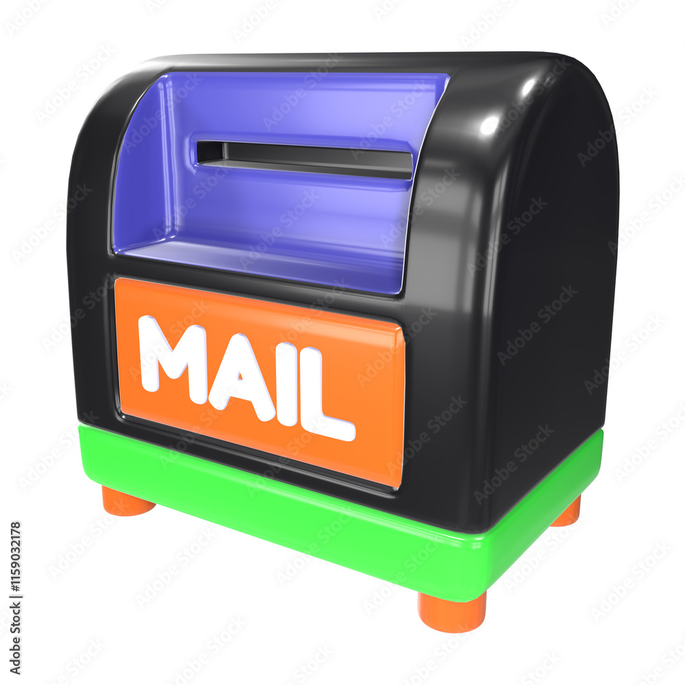 Mailbox 3D Illustration Icon Mailbox 3D Illustration Icon