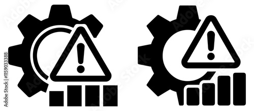 Alert or warning risk management icon vector.