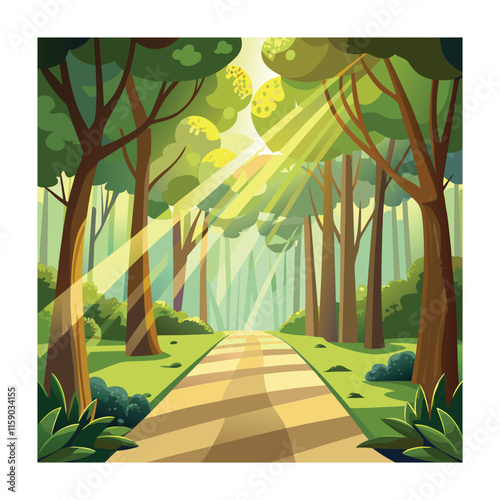 Mughal Garden vector illustration