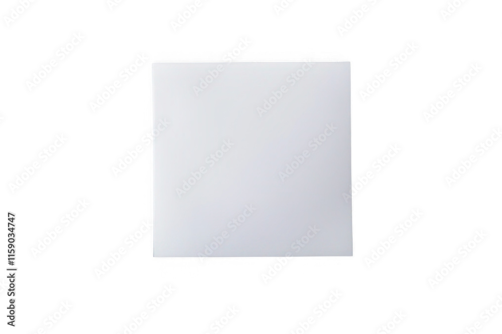 Top-down view of the white note, on white background, png, no background, on transparent background, isolated, mockup Top-down view of the white note, on white background, png, no background, on transparent background, isolated, mockup