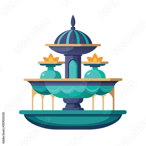 Mughal Garden vector illustration