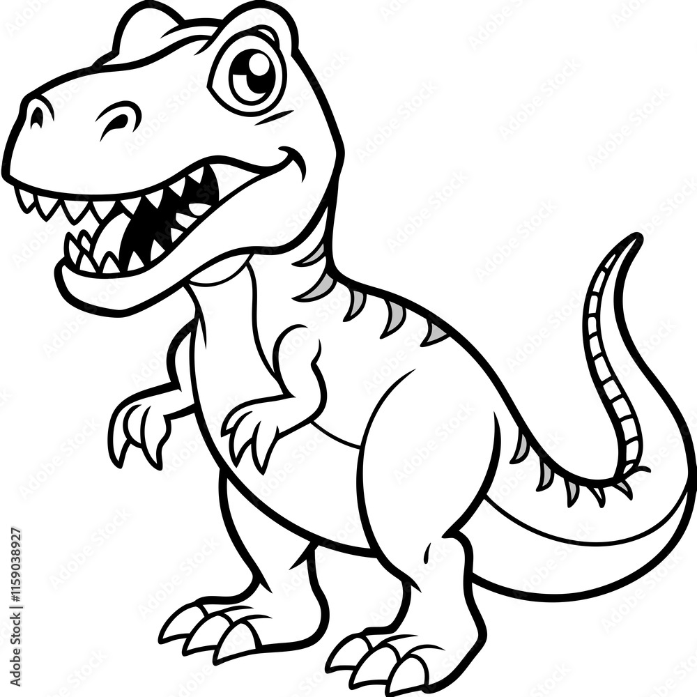 A Tyrannosaurus cartoon character isolated Vector Cartoon illustration A Tyrannosaurus cartoon character isolated Vector Cartoon illustration