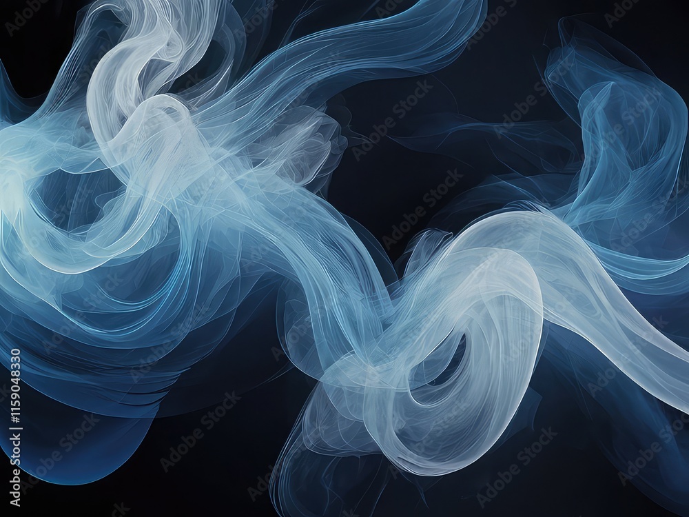 Fototapeta premium smoke on transparent background, smoke, abstract smoke background, smoke on black
