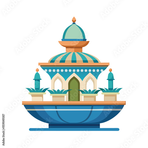 Mughal Garden vector illustration