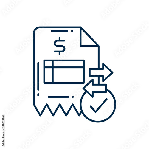 Payment Invoice Icon. Bill and Transaction Symbol photo