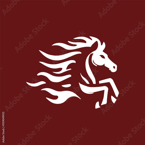 Burning horse logo
