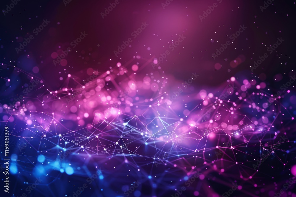 Obraz premium Abstract futuristic digital mesh network