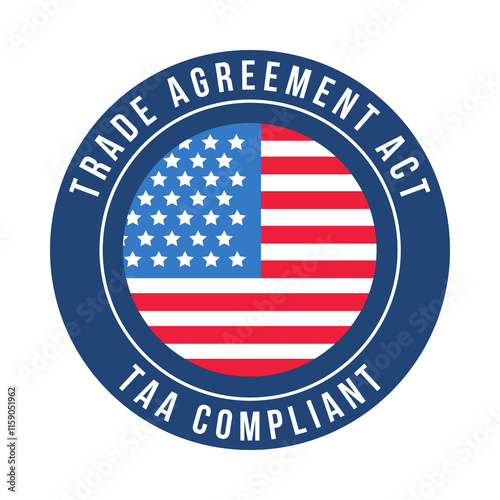 TAA trade agreement act compliant symbol icon