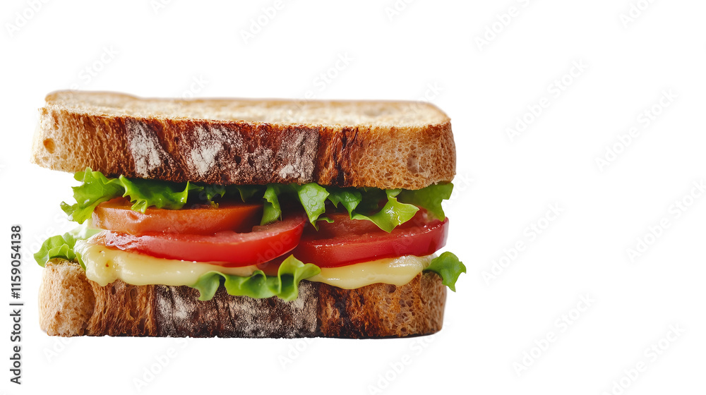 Delicious toasted cheese sandwich, isolated, perfect for menus, websites, and food blogs Delicious toasted cheese sandwich, isolated, perfect for menus, websites, and food blogs