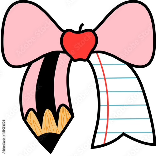  Bow with School Elements