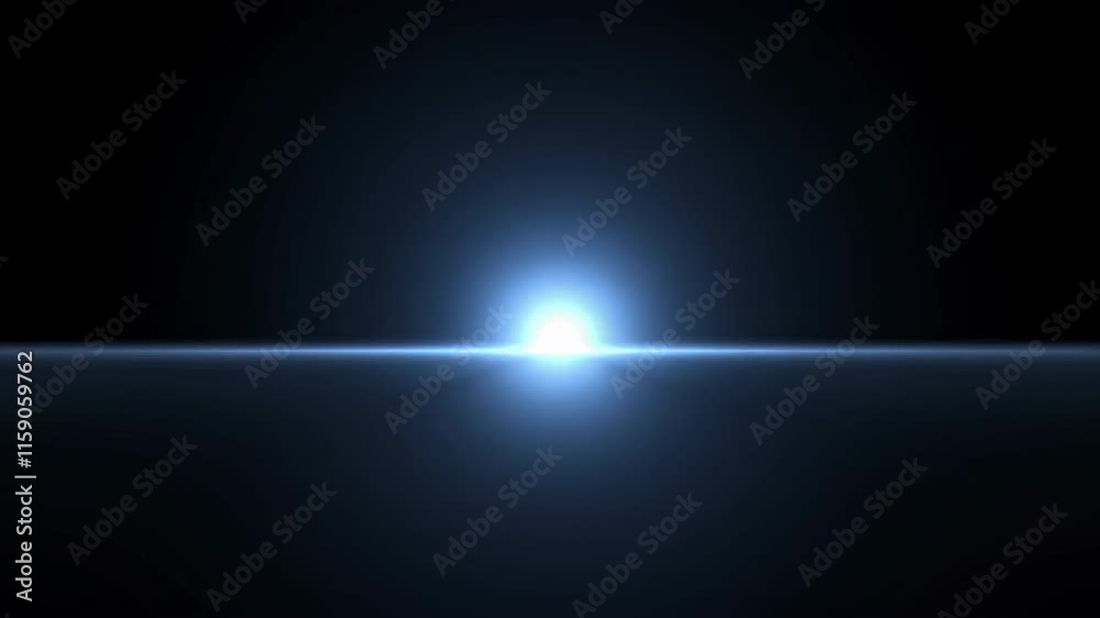 Serene Blue Light Glows on Horizon, Creating Calm and Tranquil Atmosphere Serene Blue Light Glows on Horizon, Creating Calm and Tranquil Atmosphere