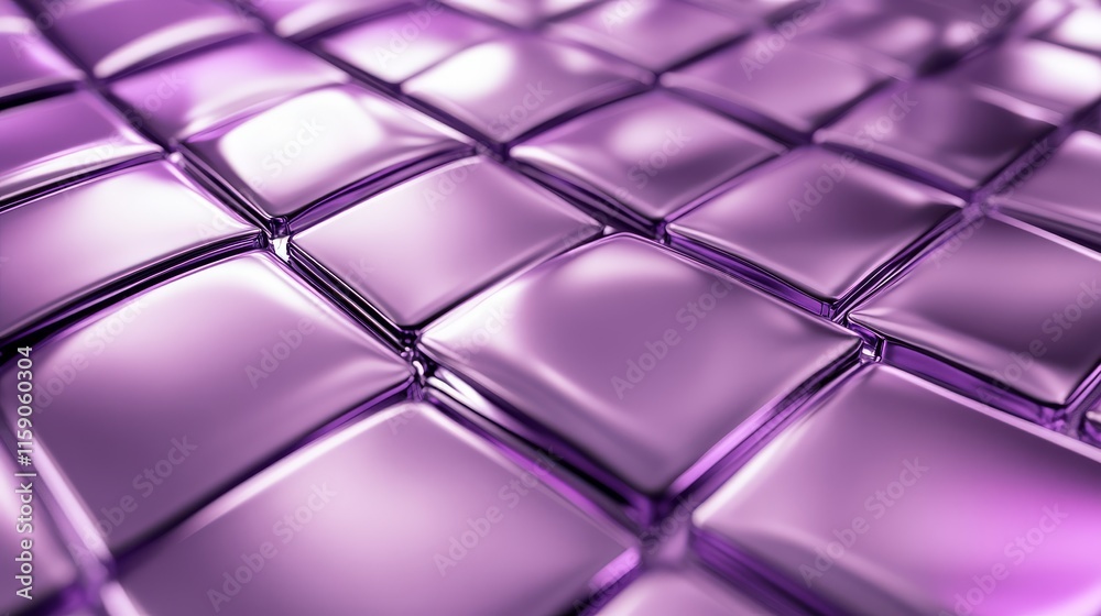 A close-up view of glossy purple tiles arranged in a grid pattern, creating a smooth, reflective surface. A close-up view of glossy purple tiles arranged in a grid pattern, creating a smooth, reflective surface.