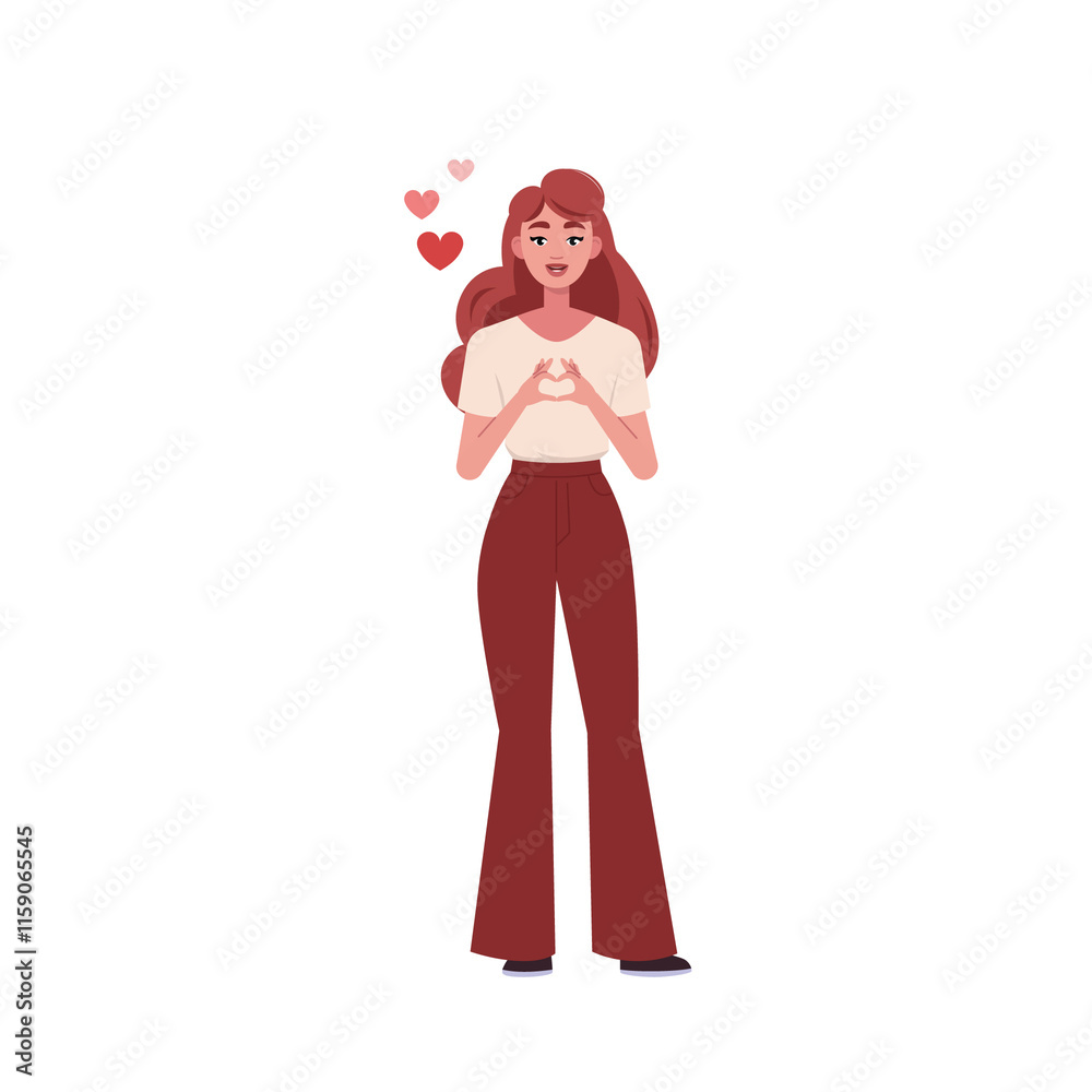 019 - Character stand with heart 019 - Character stand with heart
