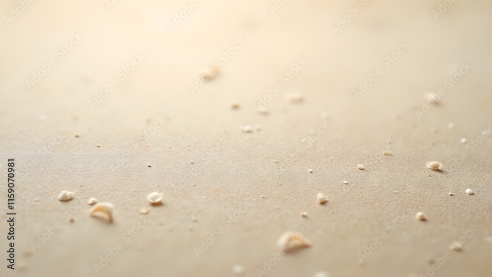 Pale Beige Surface Scattered Small White Fragments Soft Light Background