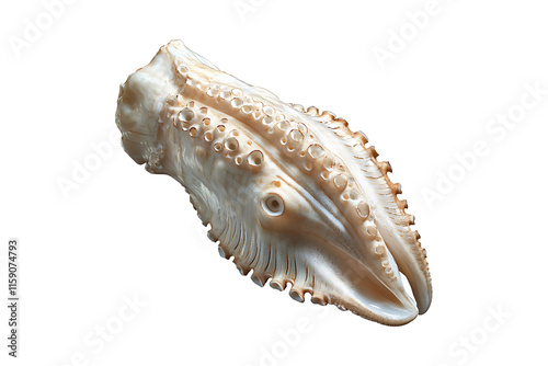 Cuttlefish Bone Isolated on Transparent Background PNG Image.