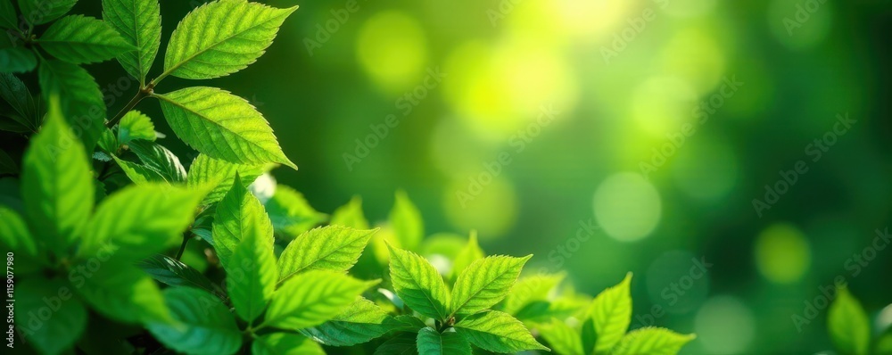 Lush green foliage, vibrant leaves, sunlight dappled , greenery, environment Lush green foliage, vibrant leaves, sunlight dappled , greenery, environment