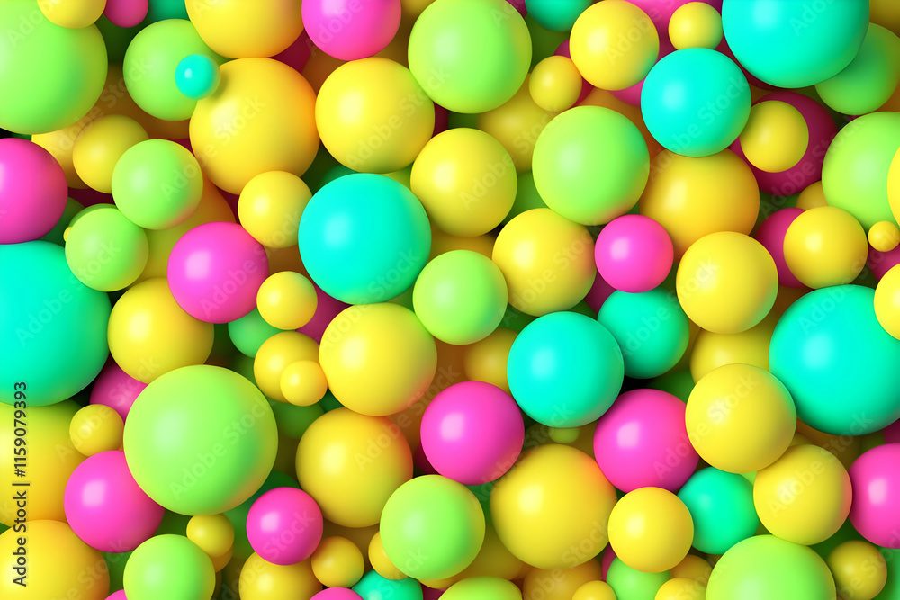 Vibrant 3D Sphere Background