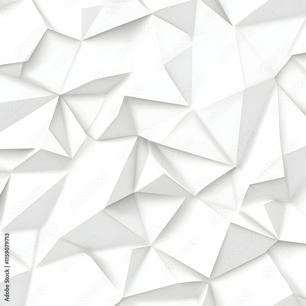 Obraz premium White Abstract 3D Polygonal Background