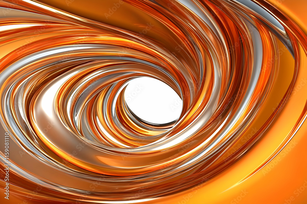 Abstract 3D Orange Swirl Background Abstract 3D Orange Swirl Background