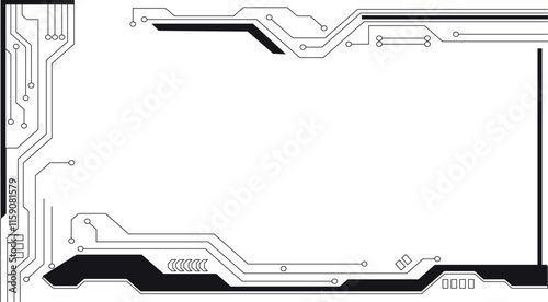technology background with hi-tech digital data connection system and computer electronic design