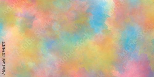 multicolor pastel rainbow gradient colors watercolor grunge texture, abstract colorful mixed color soft watercolor background, Watercolor paper texture background with cloudy stains and splashes.