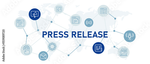 Press release public news headline information social announcement article report publish for media