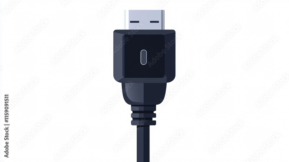 Professional USB Car Charger Adapter Vector Illustration Professional USB Car Charger Adapter Vector Illustration