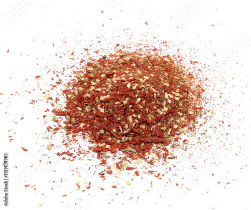 Fototapeta Naklejka Na Ścianę i Meble -  Dried and chopped tomatoes isolated on a white background