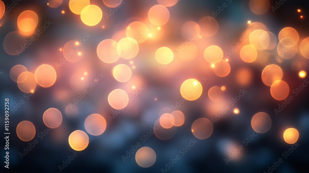 Soft Glowing Bokeh Background with Warm Orange and Blue Tones Soft Glowing Bokeh Background with Warm Orange and Blue Tones