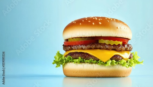 hamburger on a plate